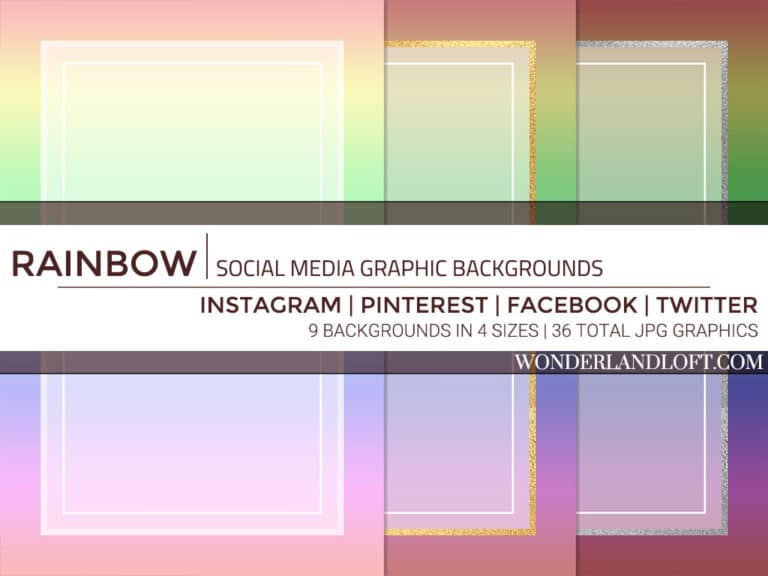 Free rainbow social media backgrounds
